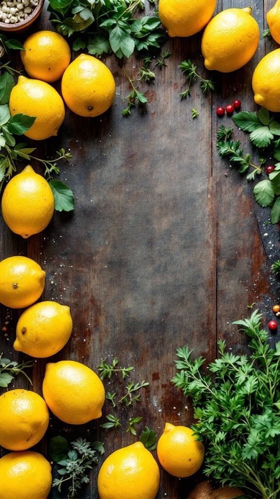 Fresh ingredients for a zesty lemon butter fish fillet recipe