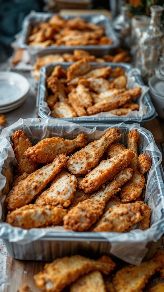 Crispy air fryer fish fillets ready to be served